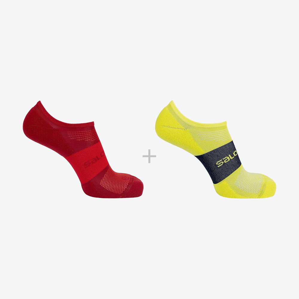 SALOMON SONIC 2-PACK Philippines - Men's Socks - Red | 934718-WXD